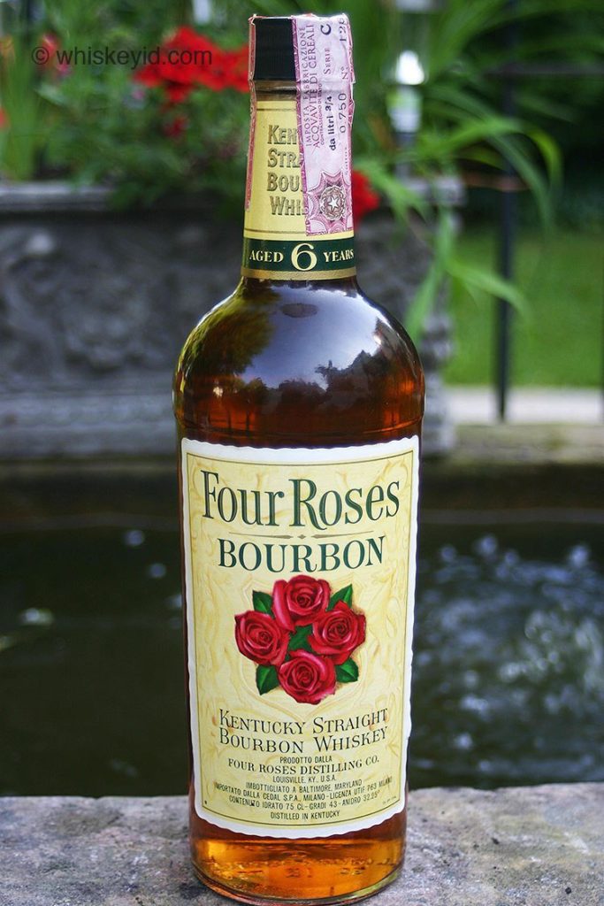 four roses straight bourbon 6 year 1954 - front