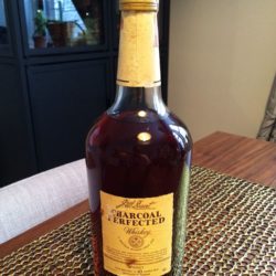 j.w. dant charcoal perfected whiskey 10 year 1977 back