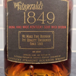 old_fitzgerald_1849_90_proof_bourbon_quart_1975_back_label