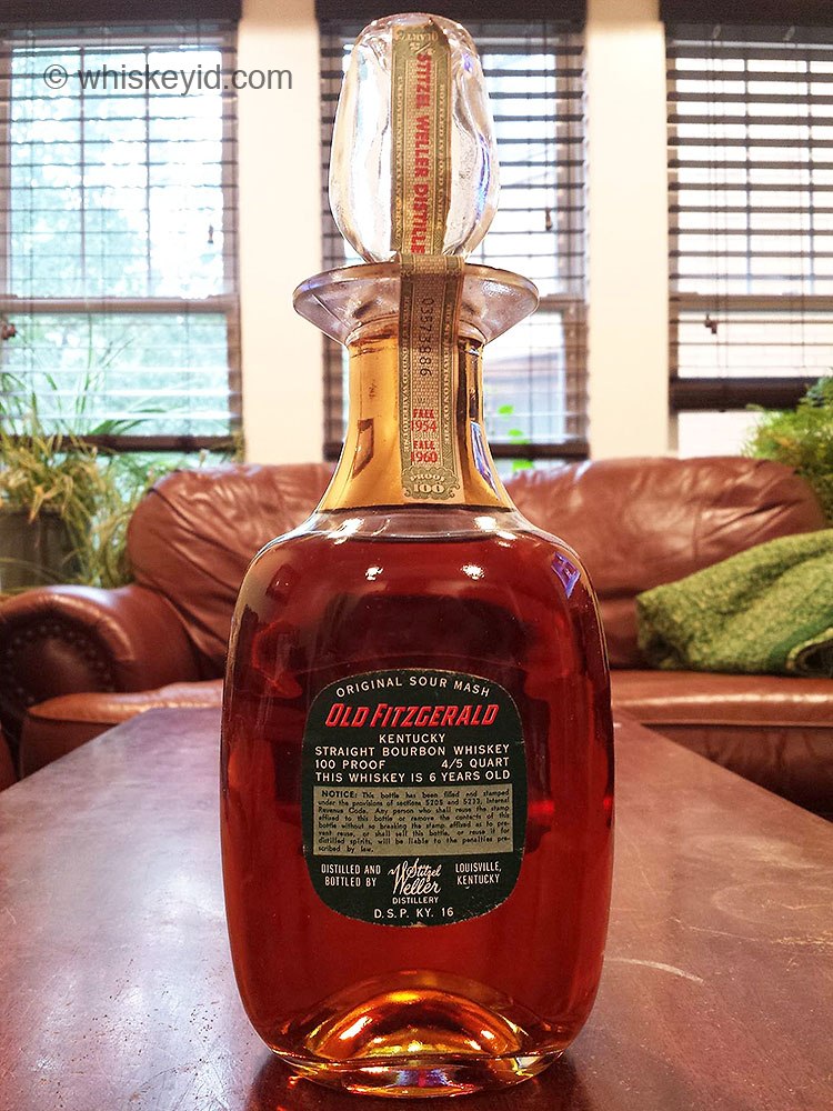Vintage Whiskey Decanter From Old Fitzgerald Weller Distillery! 1960's Bonded 