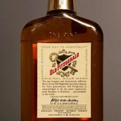 old fitzgerald bonded bourbon pint 1971 back