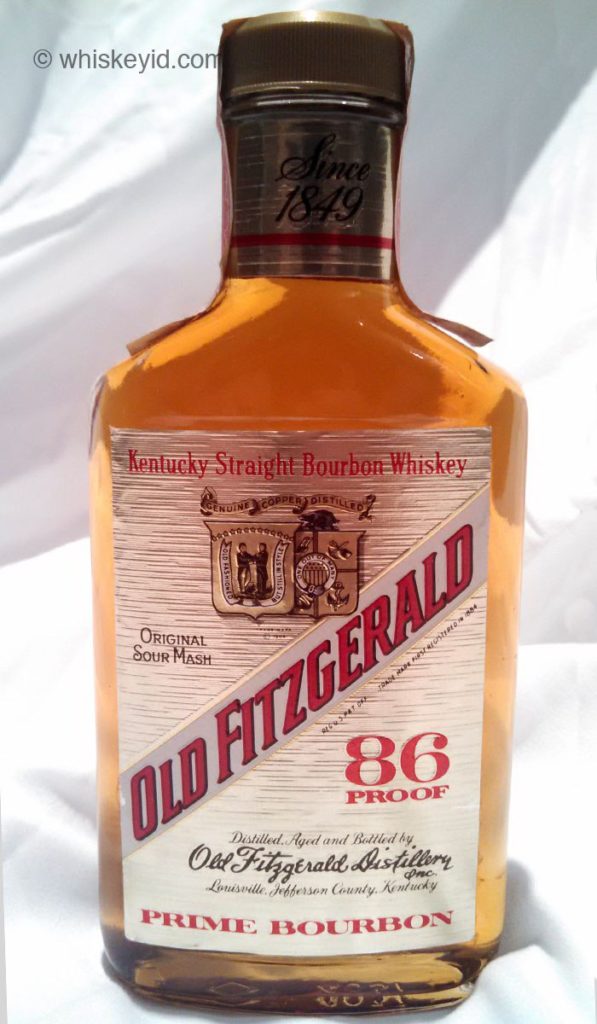old fitzgerald prime 86 proof 1987 - front