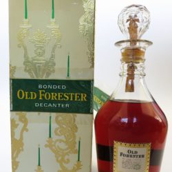 old forester decanter bonded bourbon 1965 box