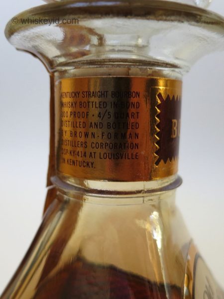 old_forester_decanter_bonded_1968_neck | whiskey id - identify vintage ...