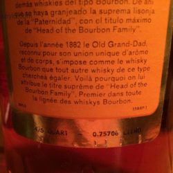 old_grand_dad_french_export_back_label