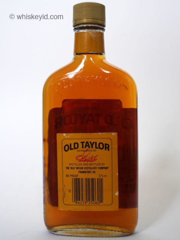 old_taylor_6_year_86_proof_375ml_1986_back | whiskey id - identify ...