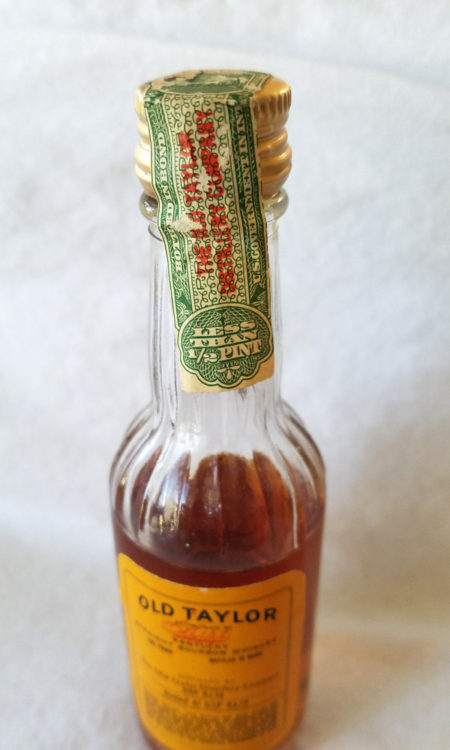 old_taylor_bonded_bourbon_mini_1963-1968_strip2 | whiskey id - identify ...