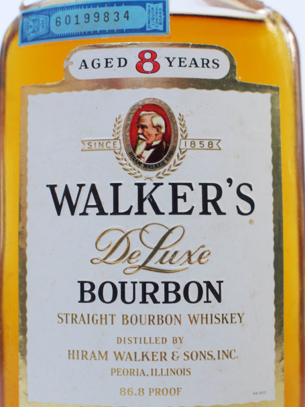 Walker's DeLuxe Illinois Bourbon, 8yr, 86.8pf 1965 whiskey id